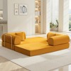 Corduroy Modular Floor Couch with Pillow, Reversible Floor Sofa Bed for for Living Room Bedroom, Comfy Modern Sofa Convertible Folding Couches - 2 of 4