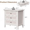 Heynemo Dresser for Bedroom, Boho Tall Dresser with 3 Rattan Decorated Drawers, Modern Wood Chest of Drawers for Closet, Entryway - 2 of 4