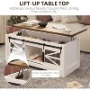 47" Lift-Top Coffee Table with Hidden Compartment & Storage Shelf, Multifunction Wood Center Table with Adjustable Shelf for Living Room - 4 of 4