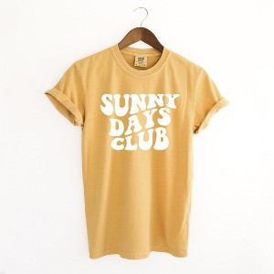 Simply Sage Market Women's Sunny Days Club Short Sleeve Garment Dyed Tee - 1 of 3