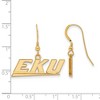 Black Bow Jewelry 14k Yellow Gold Plated Sterling Silver Eastern Kentucky Colonels NCAA Dangle Earrings - 2 of 3