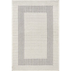 Nuloom Nicka Striped Border Pet Friendly Machine Washable Area Rug - 1 of 4