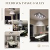 Ludomide Modern Rectangle Crystal Chandelier Lighting, Large Flush Mount Chandelier for Dinning Room, Raindrop Ceiling Light Fixture - 2 of 4