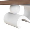 Grungis Nesting Coffee Table with Metal Curve Base,Modern End Table for Living Room,Offices,Set of 2 - 4 of 4