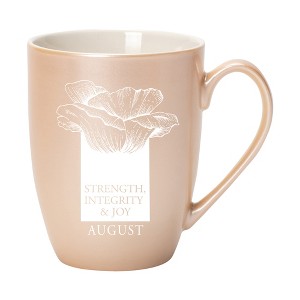 Elanze Designs Strength Integrity And Joy Precious Pearl 10 ounce New Bone China Coffee Cup Mug - 1 of 4