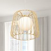 9.87" Lucas Caged Globe Shade Pendant Light - River of Goods: Frosted Glass, Adjustable Height - 3 of 4