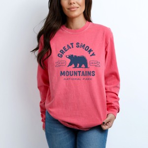 Simply Sage Market Vintage Great Smoky Mountains National Park Garment Dyed Long Sleeve - 1 of 4