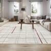 Machine Washable Area Rug, Geometric Large Bedroom Carpet Non Slip Low Pile, Dining Room Throw Mat Modern Abstract Accent Carpet for Home Office Decor - 2 of 4