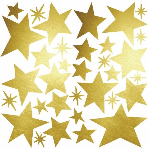 Gold Star Stickers Canvas Print / Canvas Art by Tek Image - Fine