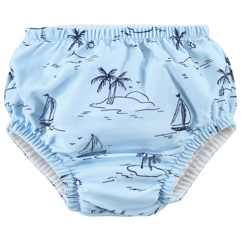 Hudson Baby Infant and Toddler Boy Swim Diapers, Tropical Leaves, 5 of 6