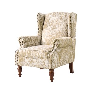 Jeffrey Traditional Nailhead Trim Armchair with Solid Legs|HULALA HOME - 1 of 4