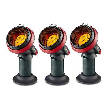 Mr. Heater 3800 BTU Portable Little Buddy Propane Emergency Heater with Push Start Button for Indoor and Outdoor Use, (3 Pack)