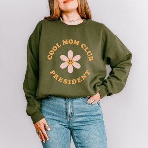 Simply Sage Market Cool Mom Club President Flower Sweatshirt - 1 of 4