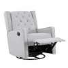 Yinvani Grey Polyester 360 Degree Sliding Swivel Chair - 2 of 4