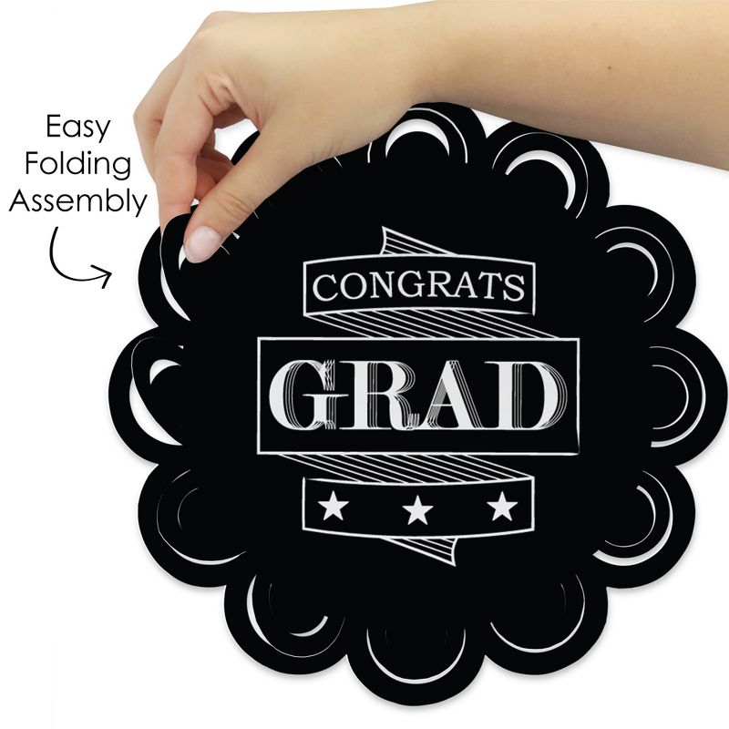 Big Dot of Happiness Graduation Cheers - Graduation Party Round Table Decorations - Paper Chargers - Place Setting For 12, 6 of 10