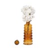 Modern Glass Vase with Ribbed Artistic Design - Contemporary Style for Casual Home or Office Decor - Amber - 4 of 4