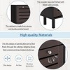 Vynxaria Minimalist Slim Tipping Bucket Shoe Cabinet with Hanging Hooks and 3 Flip Drawers - Stylish Entryway Organizer in Black - 4 of 4