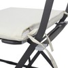 YOOCOZZ Outdoor Folding Steel Bistro Seating Set with 2 Chairs and 1 Round Table, Space-Saving Design - 3 of 4