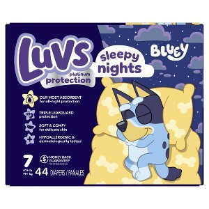 Luvs Platinum Protection Sleepy Nights Baby Diapers, Size 7, 44 Count - 1 of 4