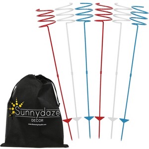Sunnydaze Outdoor Drink/Beverage Holder Stakes for Lawn, 6pk, Red, White and Blue - 1 of 4