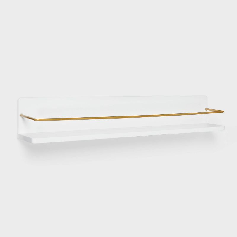 Kids&#39; Wall Shelf White with Gold - Pillowfort&#8482;, 1 of 10