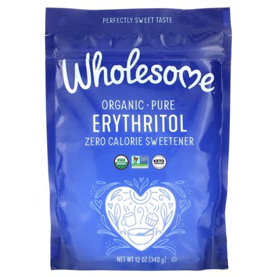 Wholesome Sweeteners Organic-Pure Erythritol, Zero Calorie Sweetener, 12 oz (340 g)