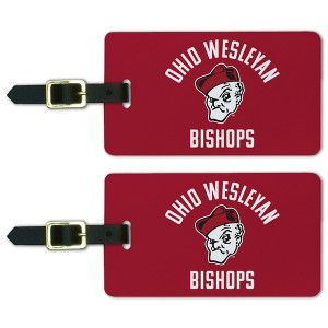 Ohio Wesleyan University Battling Bishops Logo Luggage ID Tags Suitcase CarryOn Cards  Set of 2 - 1 of 4