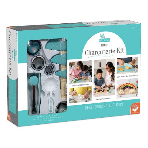 Baketivity Kids Cooking Set Real Utensils With Kitchen Tool Guide