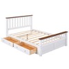 Full/Queen Size Wooden Platform Bed with Two Drawers 4B - ModernLuxe - 4 of 4