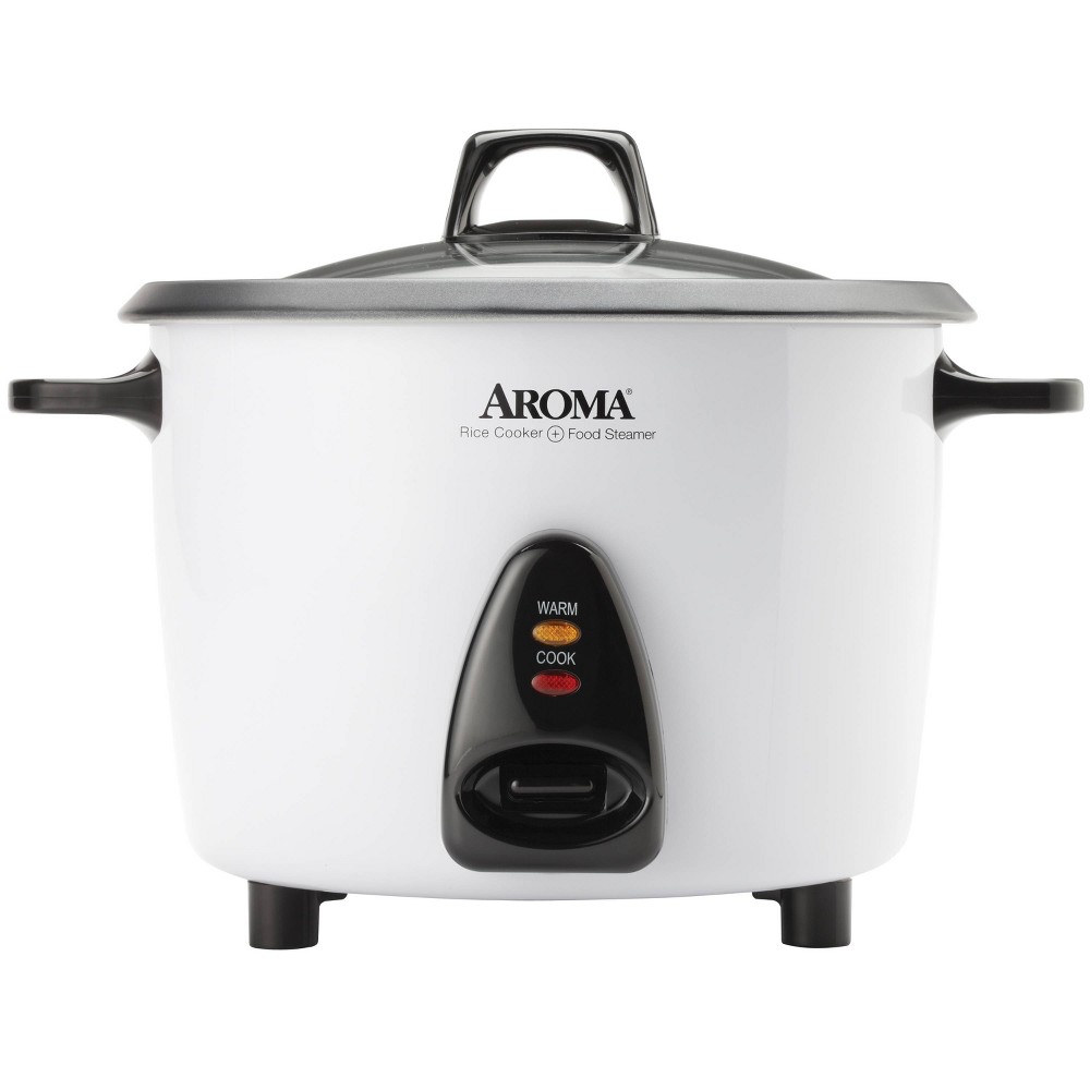 Aroma 20-Cup Pot-Style Rice Cooker and Food Steamer - White