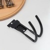 Unique Bargains Garage Storage Hooks Large Round Channel Plate Hook Black 1 Pc - 2 of 4