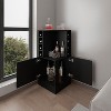 Vynxaria Bar Cabinet with 2 Doors, 8 Wine Bottle Compartments, Modern Design - 2 of 4