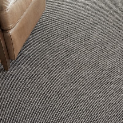 Charcoal 6' x 9' Solid Synthetic Flat Woven Rug