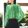 Anna-Kaci Women's Sequin Bedazzled Long Sleeve Bolero - 4 of 4