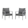 KTMBDW Patio Lounge Chair Outdoor Aluminum Furniture, Modern Chair with Comfy Cushions and Sleek Rope Accents for Garden - 3 of 4