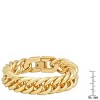 Steeltime Stainless steel chain link bracelet. Color Options: Silver, Gold - 3 of 4