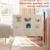 Upholstered Platform Bed Frame with Guardrail, Storage Headboard & Drawer - 4 of 4
