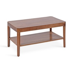 Kate and Laurel Talcott Rectangle Wood Coffee Table, 36x20x18, Walnut Brown - 1 of 4