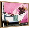 Amanti Art Retirement (Moose in Bath) by Lucia Heffernan Canvas Wall Art Print Framed 24 x 18-in. - 3 of 4