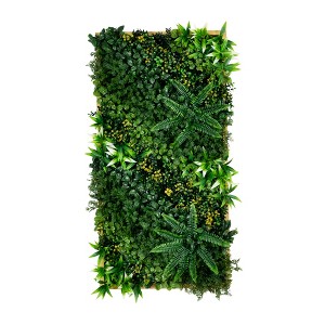 Nearly Natural 20-in x 40-in UV Resistant Hawaiian Islands Artificial Living Wall Art Panel in Light Wood-Like Frame (Indoor/Outdoor) - 1 of 4