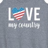 Women's - Instant Message - Love My Country Graphic Racerback Tank - 2 of 4