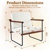 Beautyolove Mid-Century Dark Brown Faux Lambskin Upholstered Accent Chair Armchair - 3 of 4