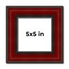 PosterPalooza | Square Weathered Red Picture Frame - UV Acrylic, Foam Board Backing, Hanging Hardware - 2 of 4