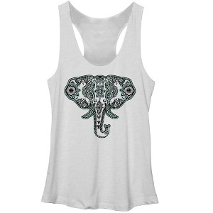Women's Lost Gods Wise Elephant Henna Racerback Tank Top - 1 of 3