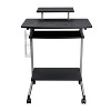 PAGED Modern Computer Desk, Height Adjustable Standing Desk with Casters, Folding Wooden Desktop for Office, Study - 3 of 4