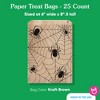 Big Dot of Happiness Creepy Spiders Kraft Brown Paper Treat Bags, Halloween Individual Candy Snack Favors, Greaseproof Sandwich Cookie Bags - 25 Count - 4 of 4
