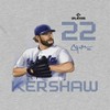 MLBPA Men's Kershaw Pw Licensed Mlb Players Los Angeles Dodgers Baseball Clayton Kershaw Short Sleeve Graphic Cotton T-Shirt - Sport Grey 2X - 2 of 4
