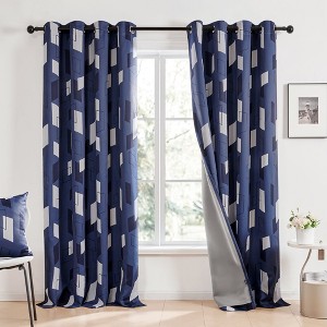 Deconovo Recycled Mountain Ash Blackout Curtains(2 Panels) - 1 of 4