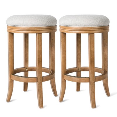 Maven Lane Eva Rotating Backless Kitchen Stool, Set of 2
