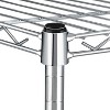 Vynxaria Chrome 5-Shelf Utility Storage Shelves with Wheels, Adjustable Steel Organizer, 36" W x 14" D x 60" H - 4 of 4